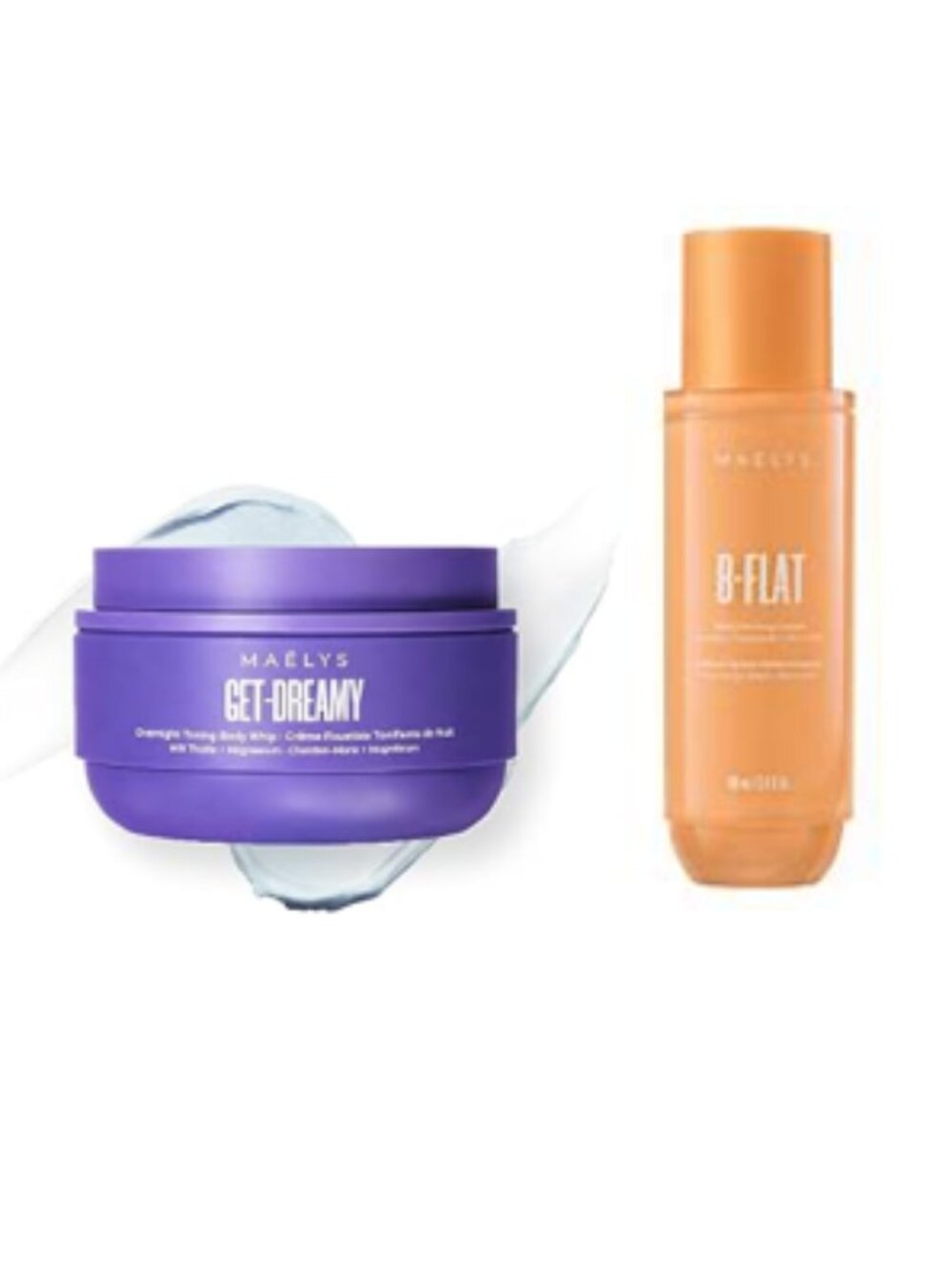 MAELYS DUO GET-DREAMY Overnight Toning Body Whip & B-FLAT Belly Firming Cream